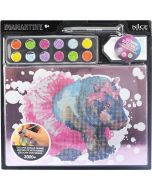 Diamantiny pintar c/diamantes aguarela hipopótamo