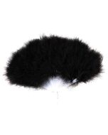 Leque com plumas pretas