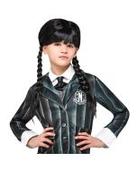 Peruca infantil Wednesday Addams