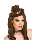 Mini chapéu cowboy castanho
