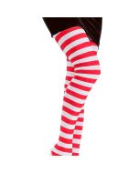 Meias Riscas Branco/Vermelho Infantil Rubies T/L