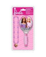 Escova de cabelo e colar com pingentes Barbie