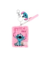 Caderno com chaveiro A7 plush Stitch