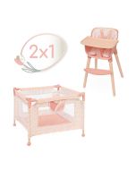 Conjunto cadeira papa e parque Tulipe