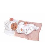 Boneca bebé Elegance Babyto vinyl 33 cm com manta