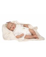 Boneca reborn 45 cm Delia manta cabelo decorado