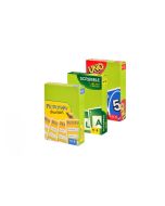 Jogo de cartas Scrabble Pictionary e Uno