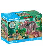 Playmobil dinos família de triceratops