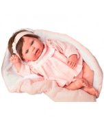 Bebé Reborn Valentina 45 cm com manta e peluche