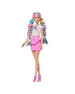 Barbie boneca arco-íris e acessórios para cabelo