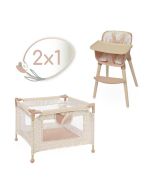 Conjunto cadeira papa e parque Tulipe