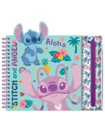 Caderno de atividades com estojo Stitch