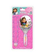 Gabby escova de cabelo e colar com amuletos