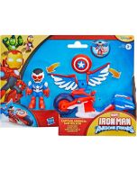 Iron Man & friends figura e veículo Cap. América