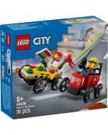 Lego City carro Pizza vs Camião Bombeiros