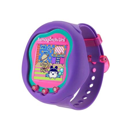 Tamagotchi Uni Roxo Mascote virtual