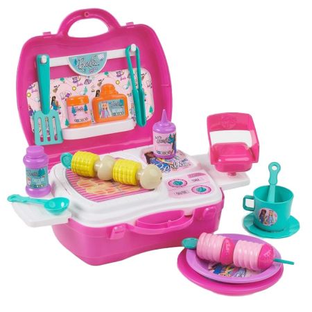 Mala da Barbie campismo e churasco glamping
