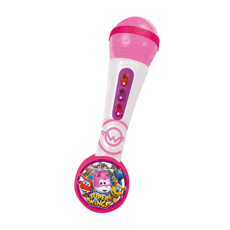 Microfone e amplificador Super Wings Rosa