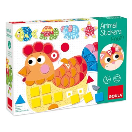 Jogo pré-escolar animal stickers