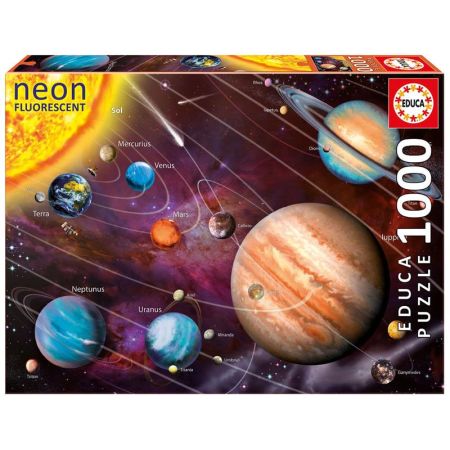 Educa puzzle 1000 sistema solar neón