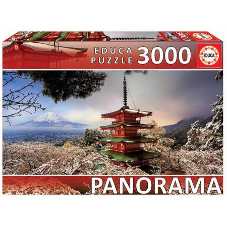 Educa puzzle 3000 monte Fuji Pagode Chureito Japão