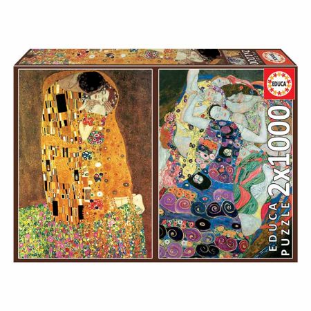 Educa puzzle 2x1000 O beijo e A virgem Klimt