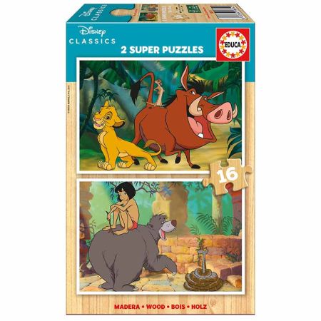 Educa puzzle madeira 2x16 Disney Classic
