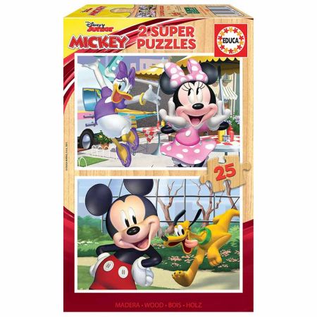 Educa puzzle madeira 2x25 Mickey and friends