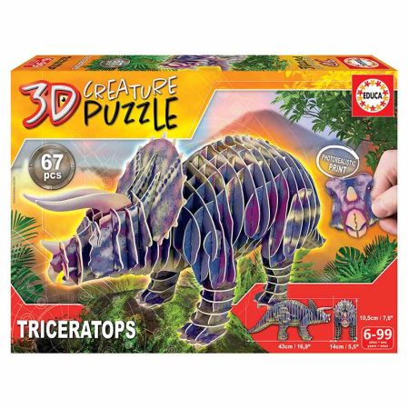 Educa Triceratops 3D creature puzzle