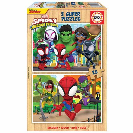 Educa puzlle madeira 2x25 Spidey and his friends