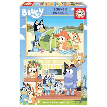 Educa puzzle madera 2x50 Bluey