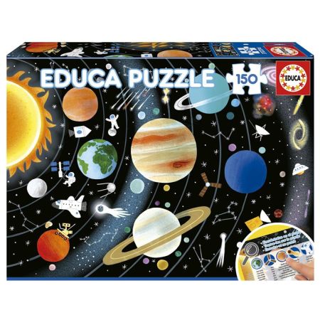 Educa puzzle 150 mapamundi sistema solar