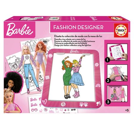 Educa mesa de desenho com luz Barbie