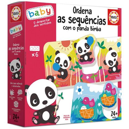 Educa ordena as series com o panda Bimba