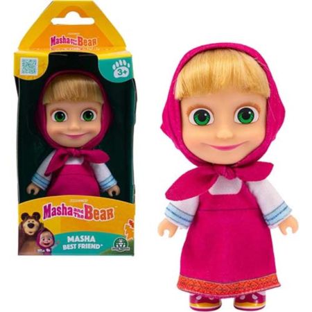 Masha e o Urso figura Masha 12 cm vestido rosa