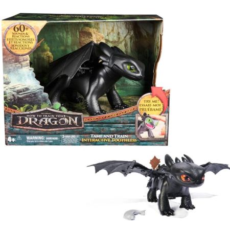 Dragões Toothless interativo domina e treina
