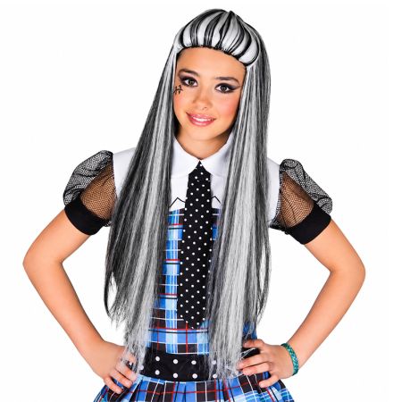 Peruca Monster High Vampira Frankie Stein infantil