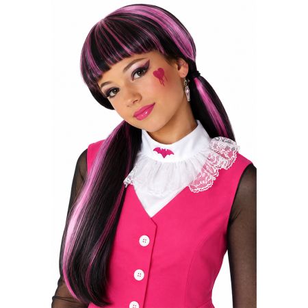 Peruca Monster High Vampira Draculaura Infantil