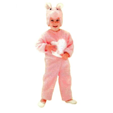 Disfarce peluche rosa infantil