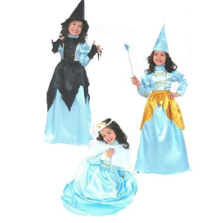 Disfarce fada, princesa e Bruxa Infantil Halloween