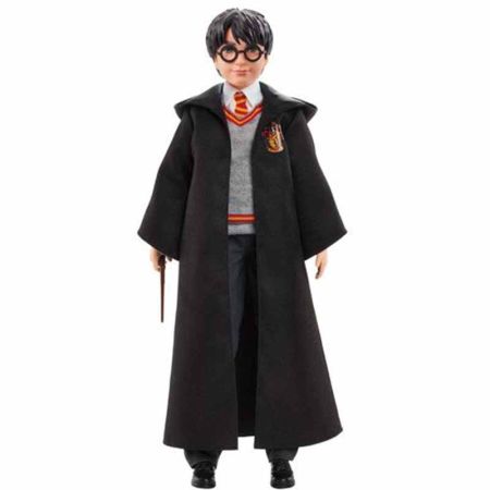 Harry Potter articulado com manto e varinha