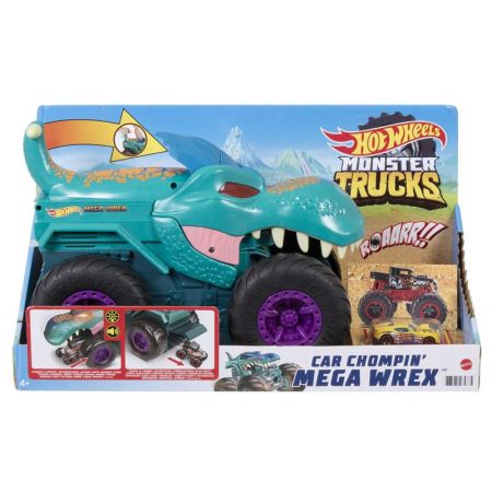 Pista Hot Wheels Monster Trucks Rex mastiga carros