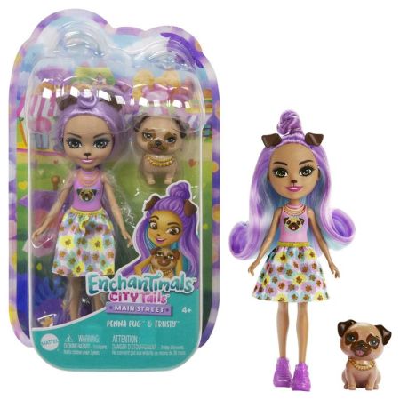 Boneca Enchantimals City Tails Penna Pug