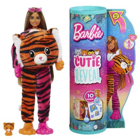 Boneca Barbie Cutie Reveal amigos da selva Tigre
