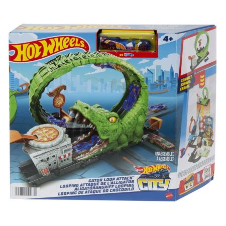 Pista Hot Wheels City ataque do crocodilo