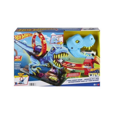 Pista Hot Wheels City desafio do T-Rex