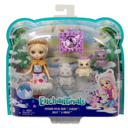 Boneca Enchantimals Snow Valley Odele Owl família