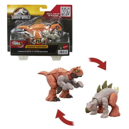 Jurassic World dino Carnotaurus a Stegosaurus