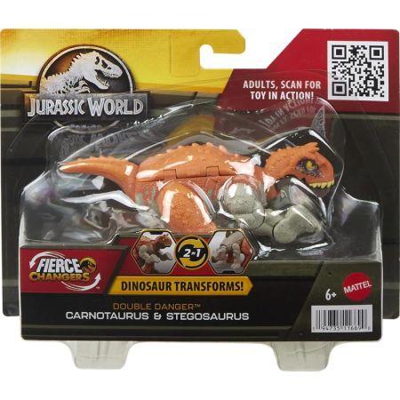 Jurassic World dino Carnotaurus a Stegosaurus