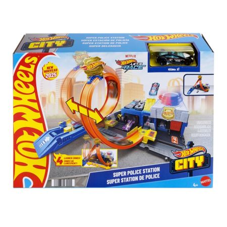 Hot Wheels City pista Super estação de policia